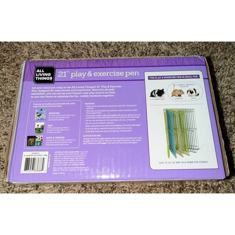 All Living Things-Play & Exercise Pen for Mice, Hamster, Gerbils 21' (WTT)